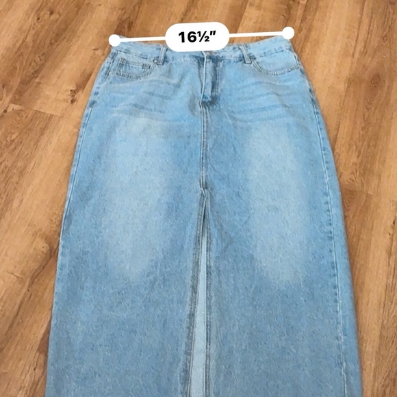 Light Blue Denim Skirt - Picture 3 of 3